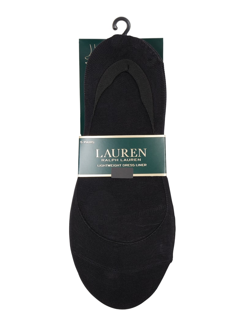 Füßlinge mit Stretch-Anteil im 5er-Pack in schwarz