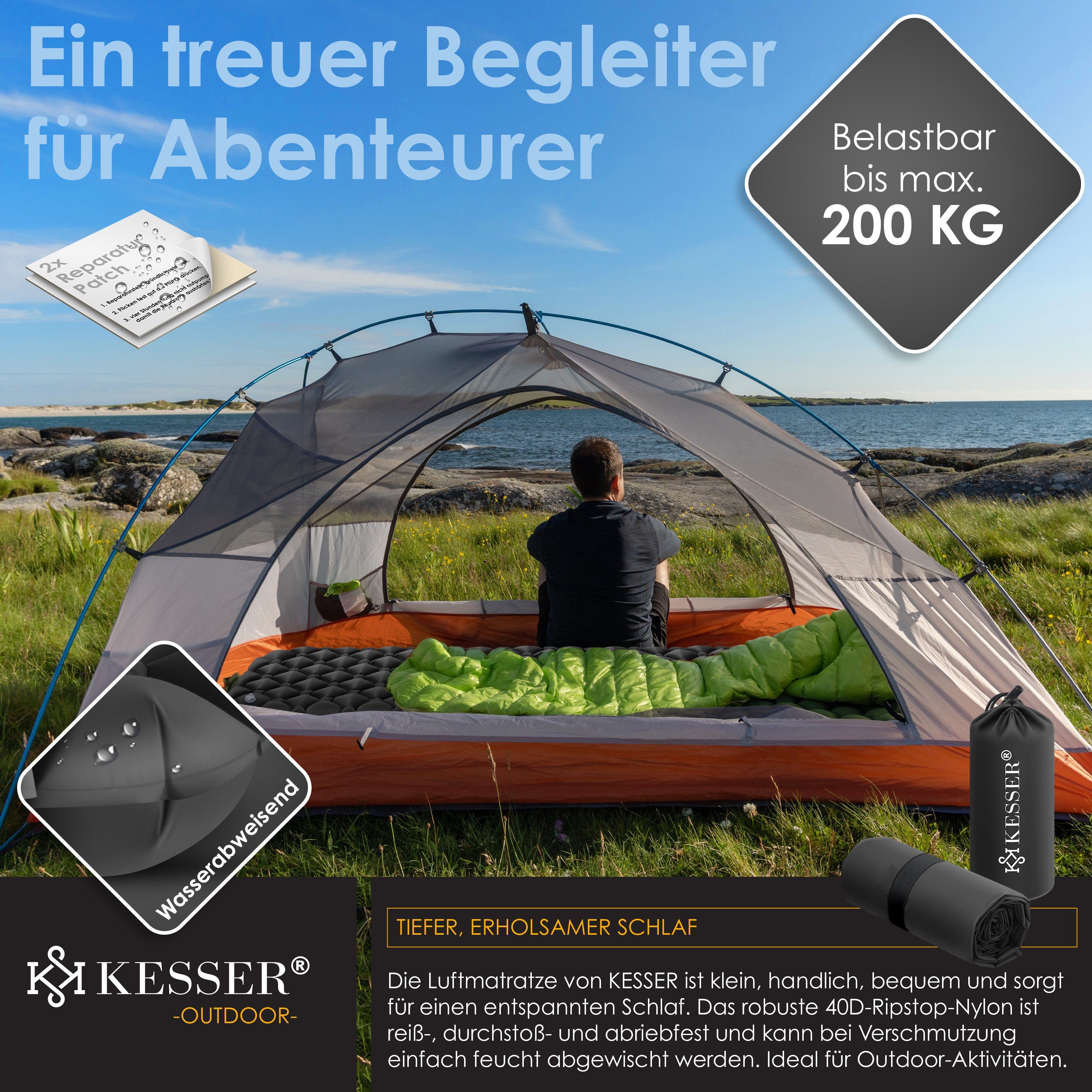 KESSER Luftbett, Camping Matratze Isomatte Aufblasbare Luftmatratze