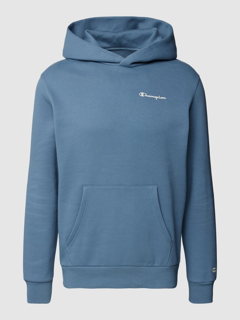 Oversized Hoodie mit Label-Detail in rauchblau