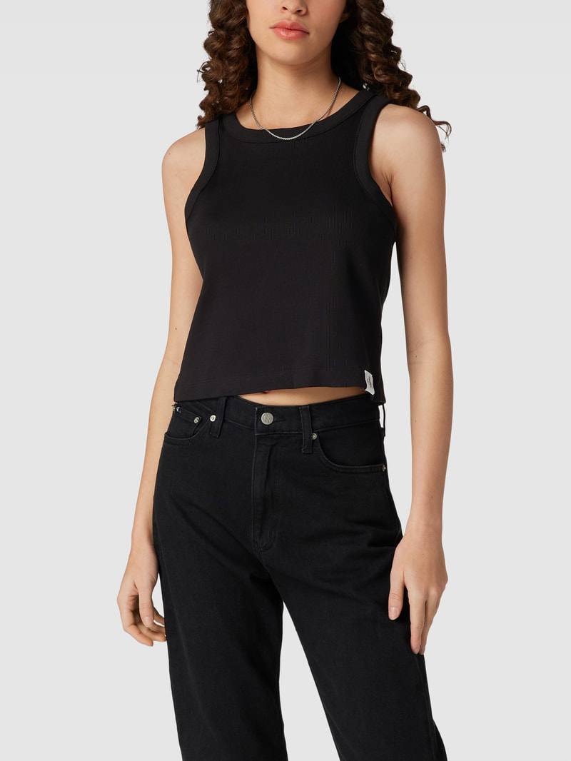 Tanktop mit Feinripp in black
