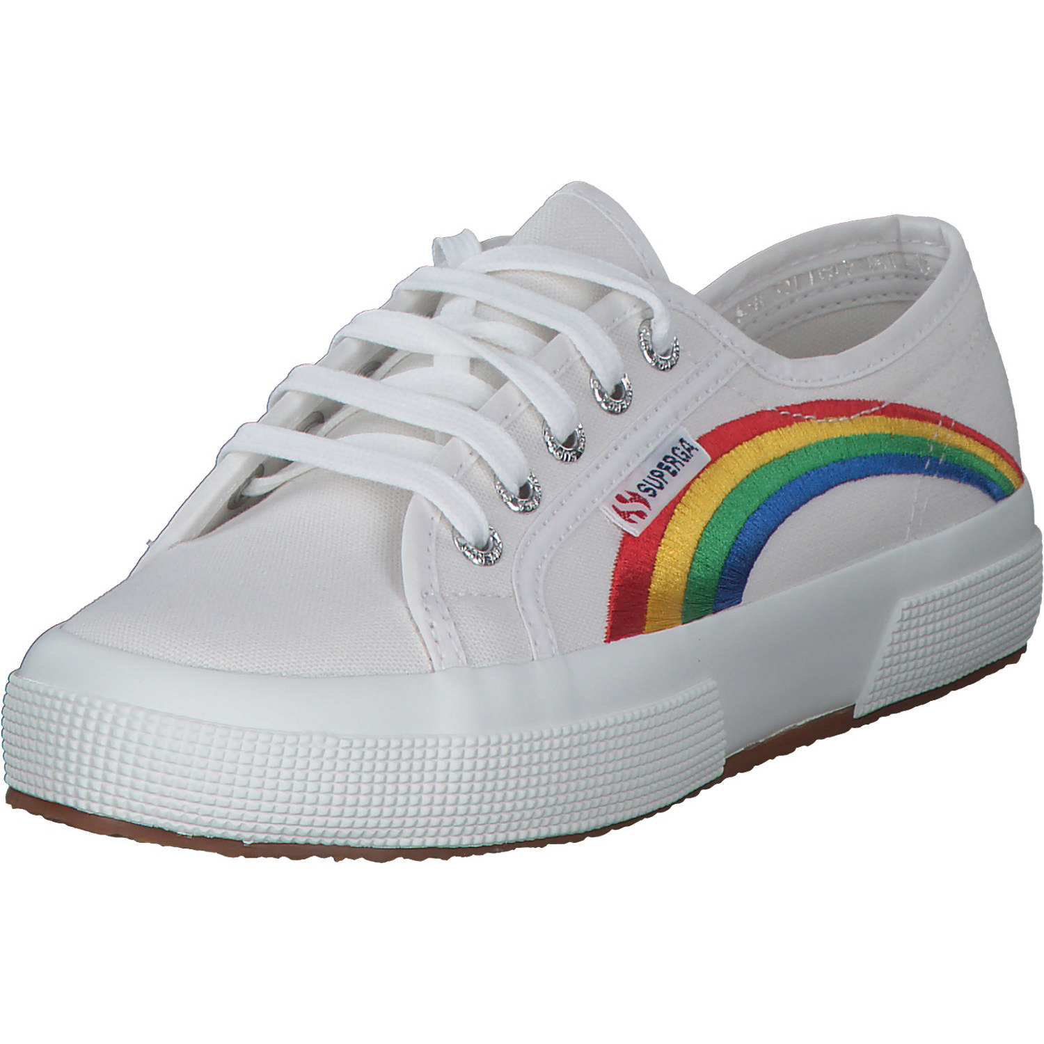 Superga 2750 Rainbow Embroidery S81281W, Sneakers Low, Damen, Weiß