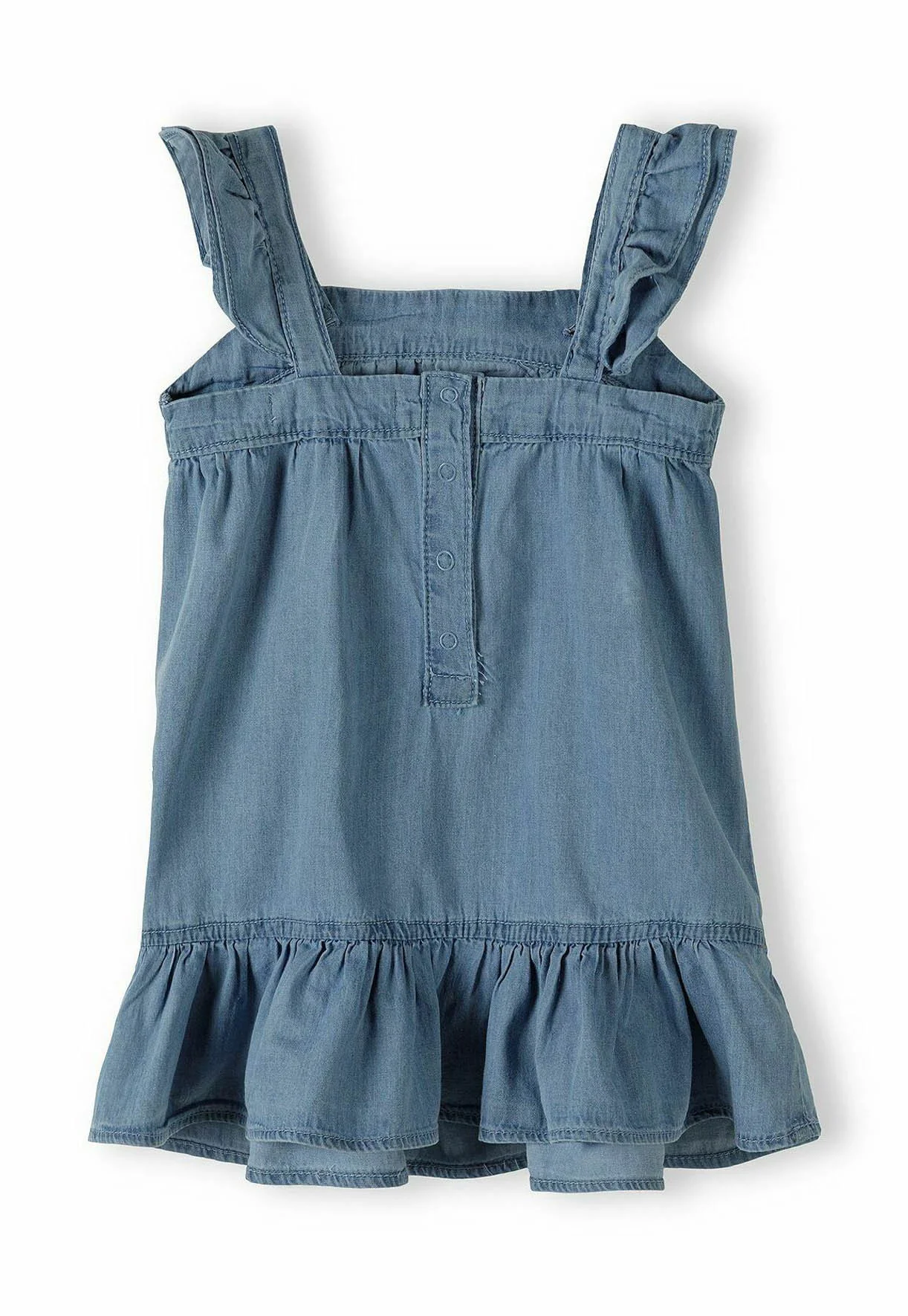MINOTI CHAMBRAY VOLANTE - Vestido vaquero