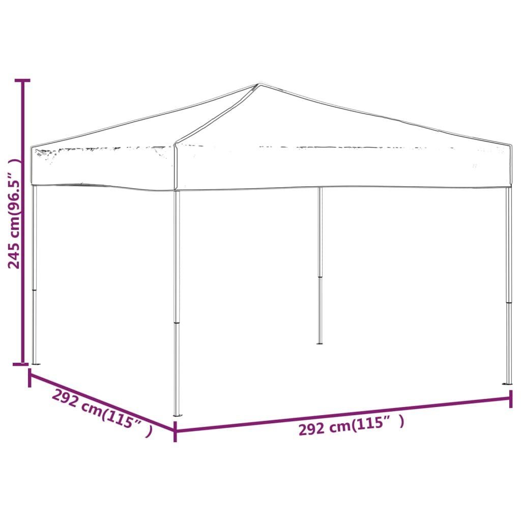 vidaXL Pavillon Partyzelt Faltbar Creme 3x3 m Garten Pavillon