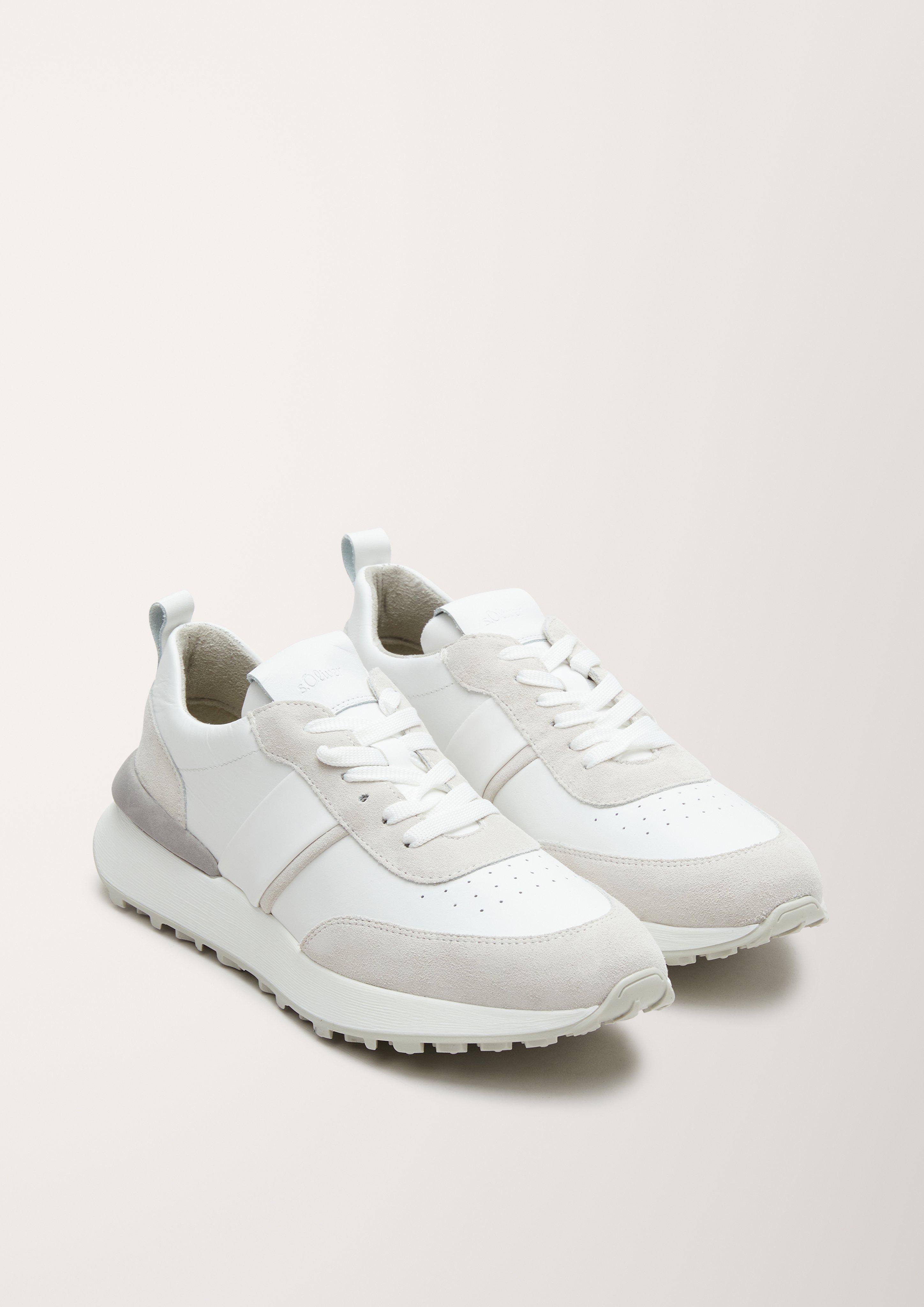 Ledersneaker mit Kontrastdetails  6005277-100
