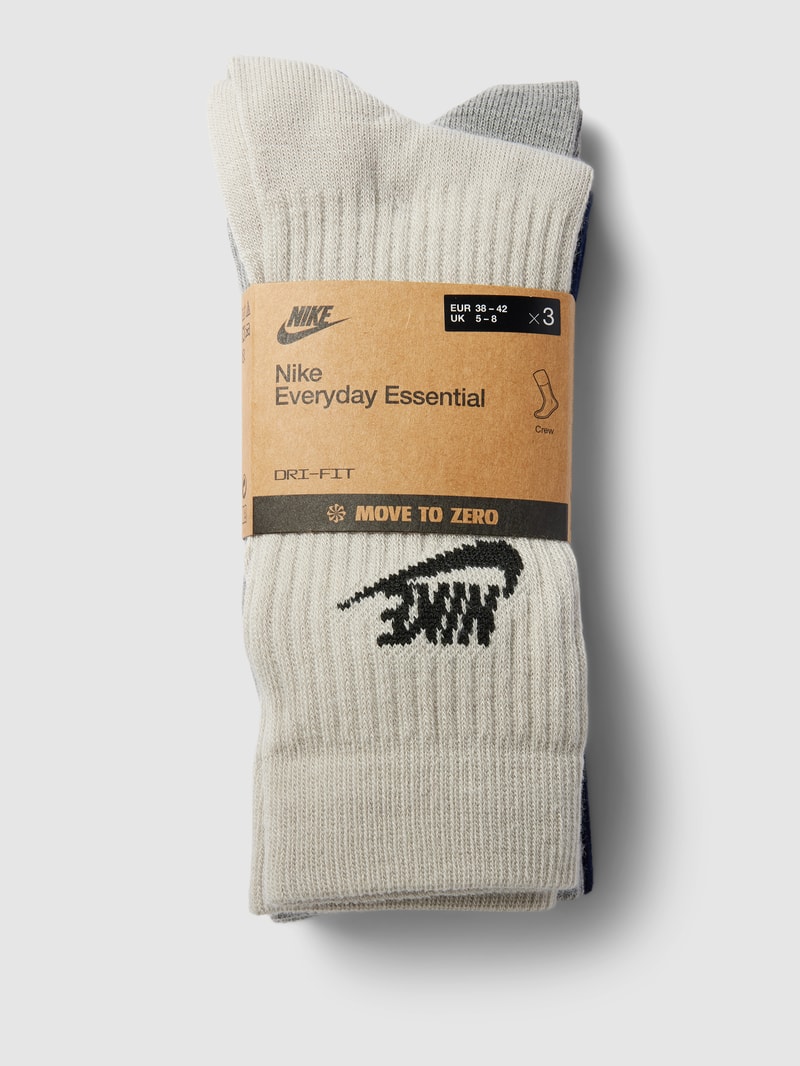 Socken im 3er-Pack in offwhite meliert