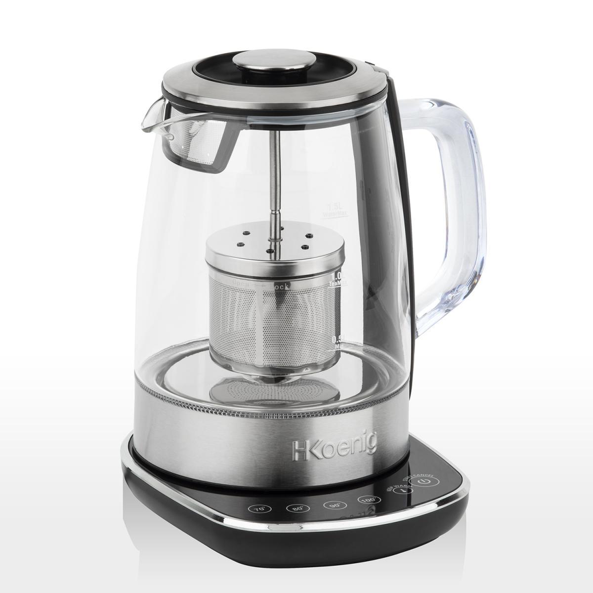 H.Koenig 2-in-1 Wasserkocher & Teekocher TI600, 1,5 l