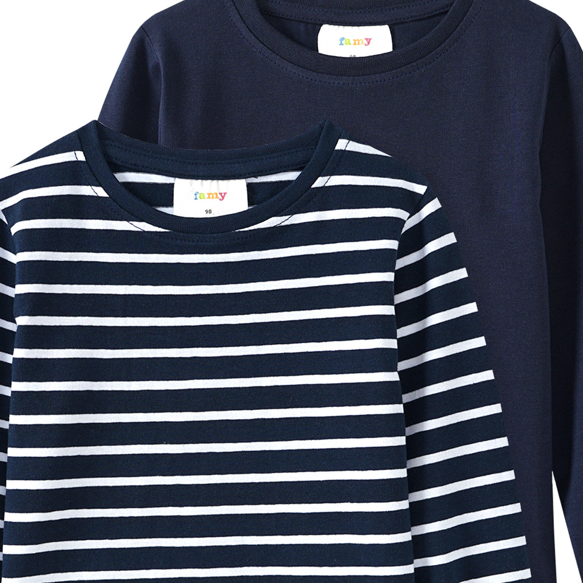 2 Mädchen Langarmshirts im Set