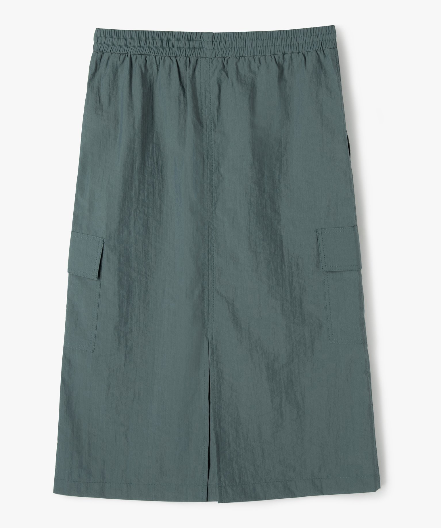 Jupe en toile de parachute avec poches à rabat fille gris | GEMO