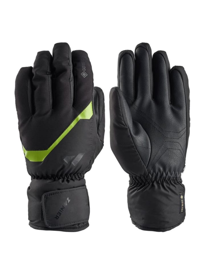 Zanier Rauris GTX Handschuhe Wasserdicht in Schwarz-Lime günstig kaufen