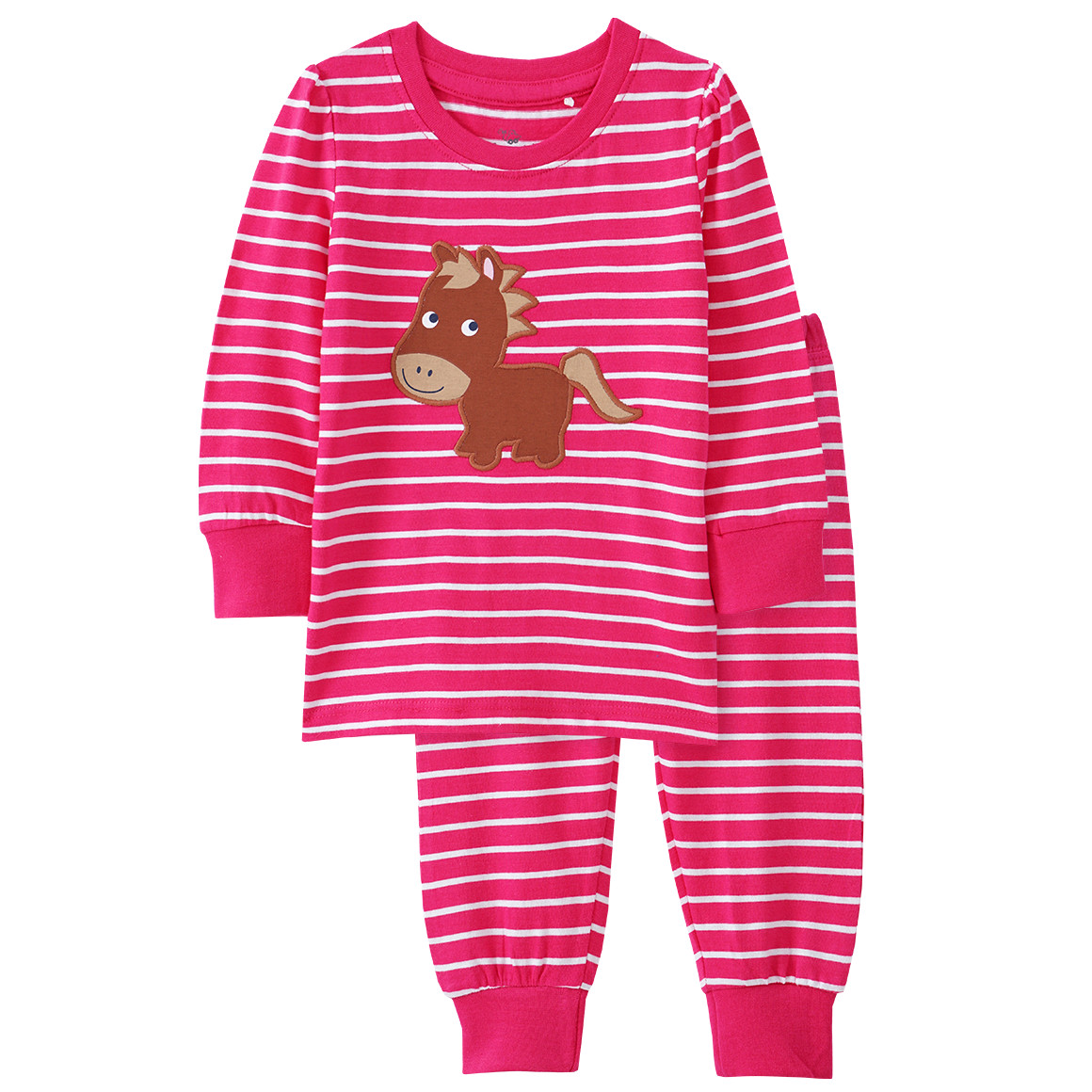 Baby Schlafanzug mit Pferdchen-Applikation