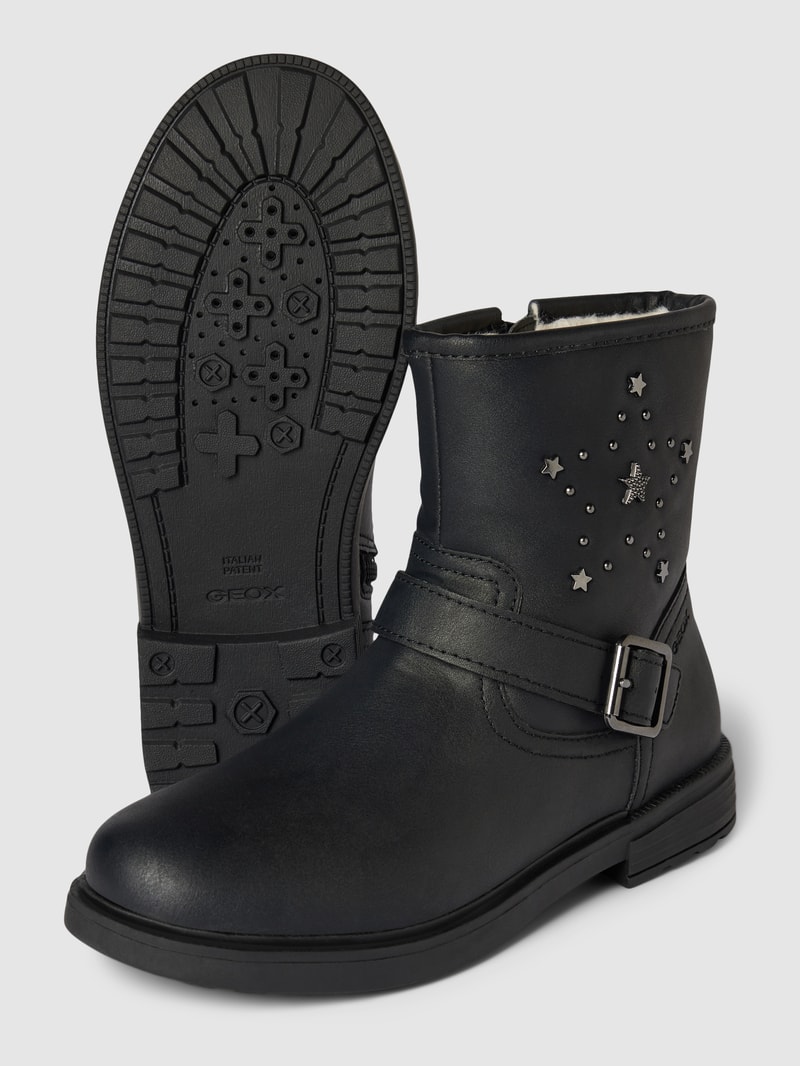 Stiefel mit Dornschließe Modell 'ECLAIR' in schwarz