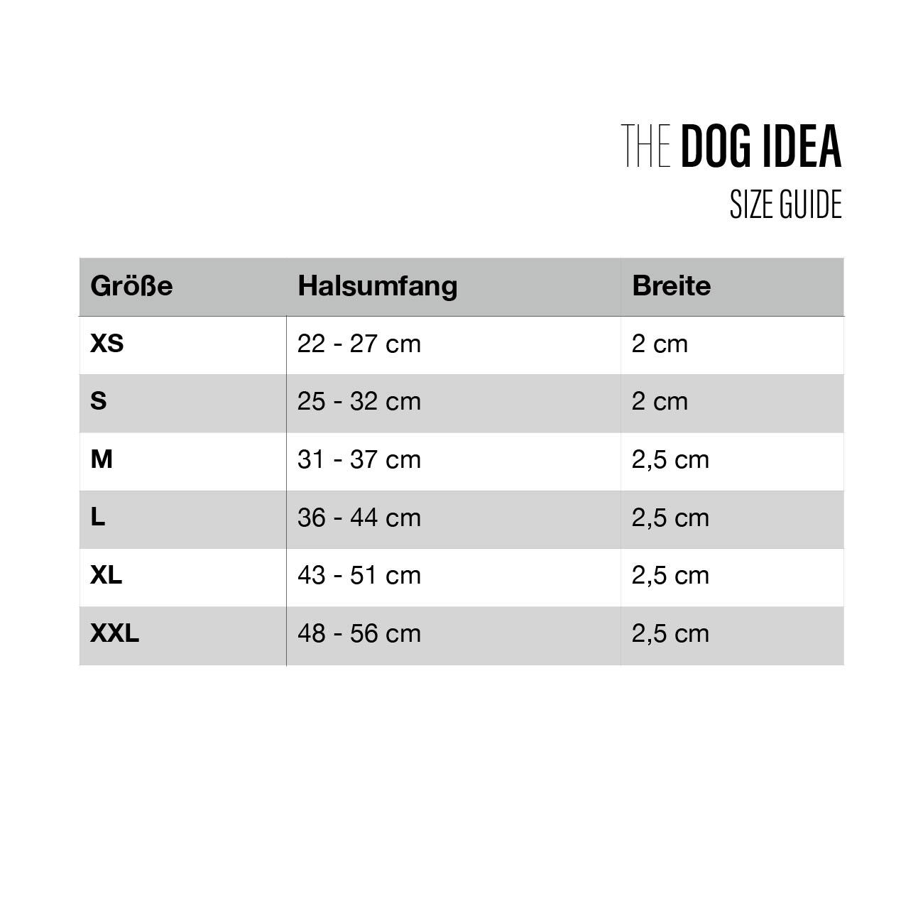 THE DOG IDEA Hundehalsbänder THE DOG IDEA Leder Halsband Schwarz XL