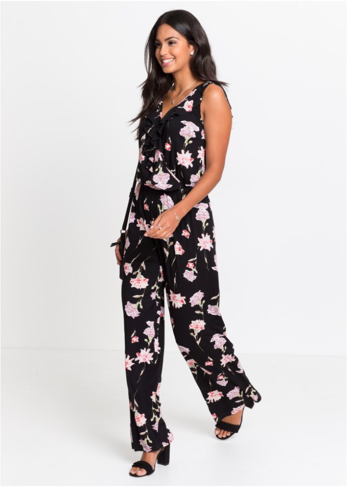 Geblümter Jersey-Jumpsuit
