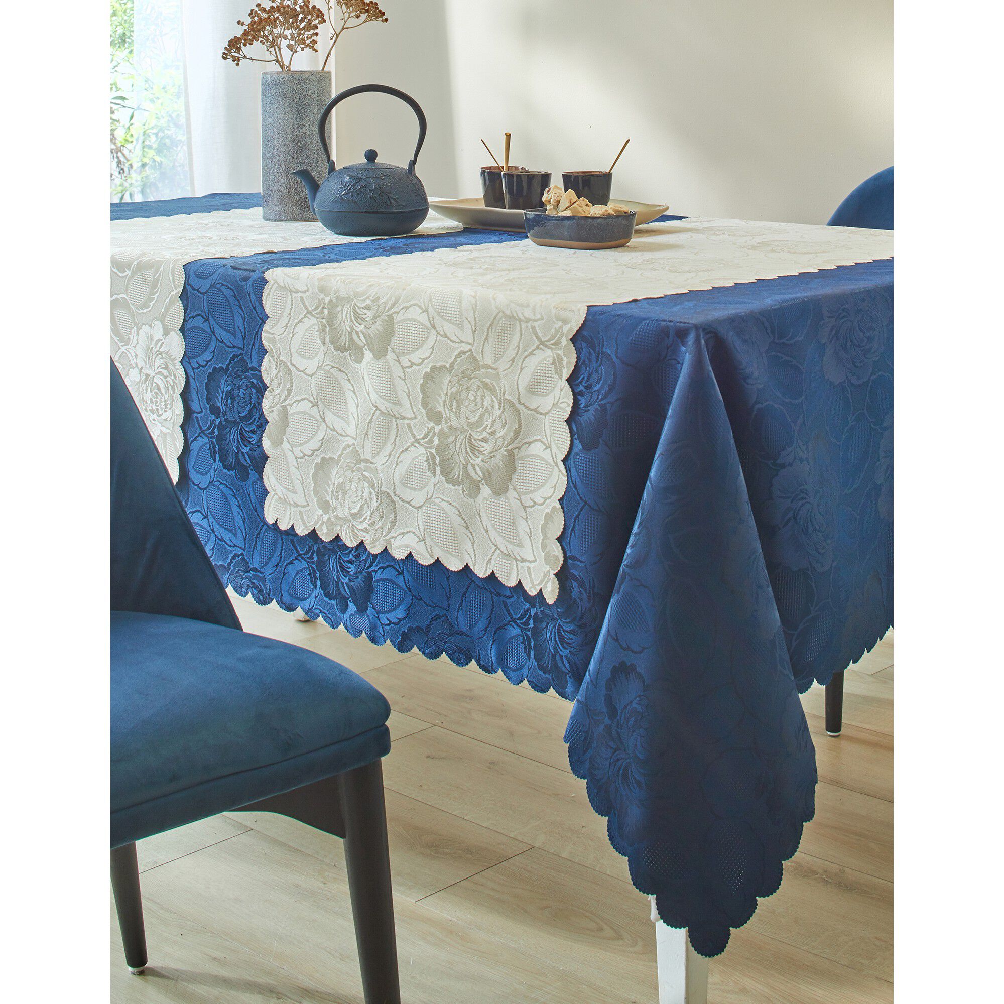 Nappe jacquard damassé