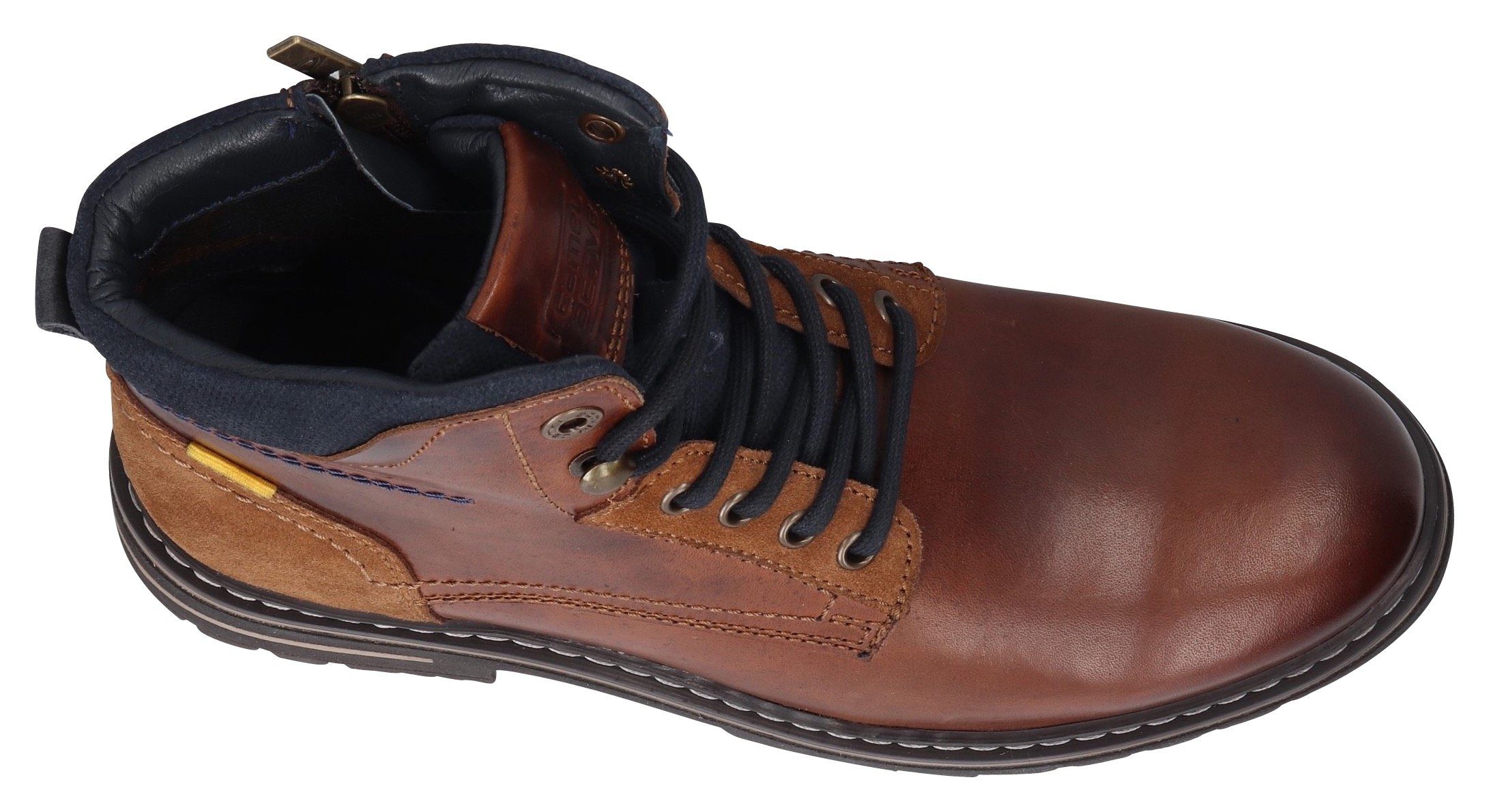 camel active Schnürschuh mit Innenreißverschluss