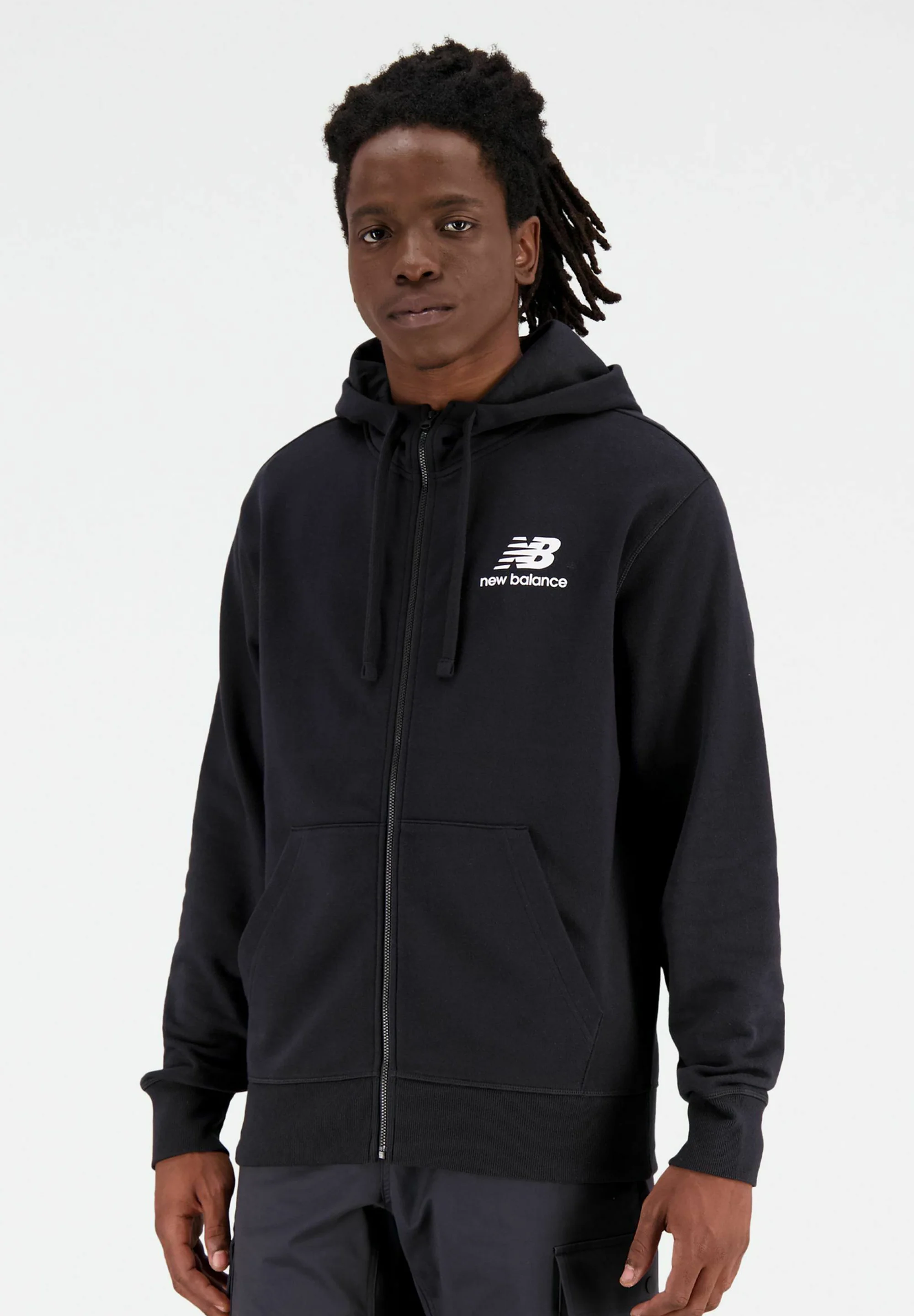New Balance ESSENTIALS STACKED LOGO - Sudadera con cremallera