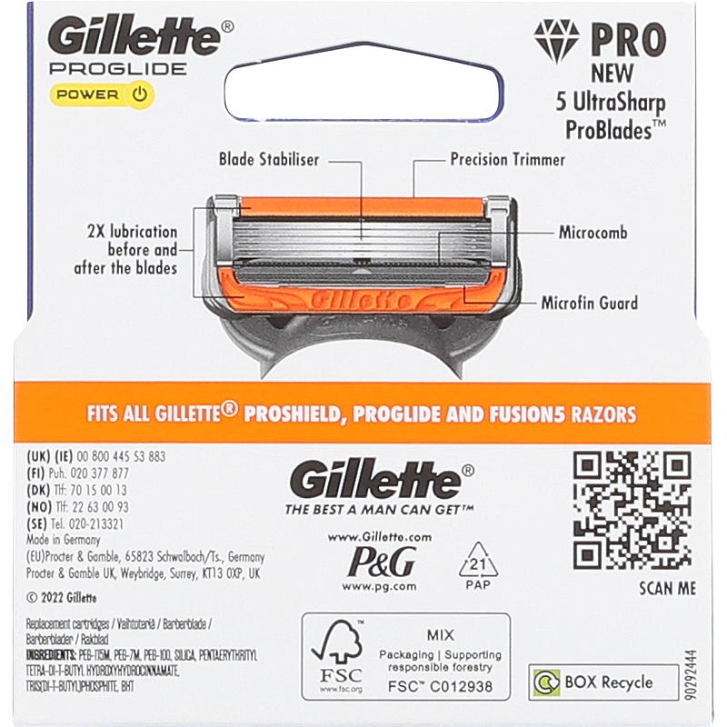 Gillette Gillette blader 4-pk Proglide Power
