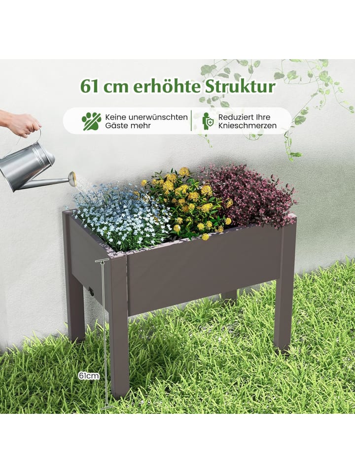 COSTWAY Gartenbeet selbstbewässernd 76x45x61cm in Braun günstig kaufen onesize