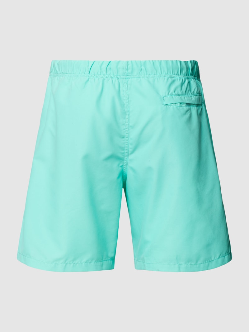 Badehose mit Label-Detail in aqua blau