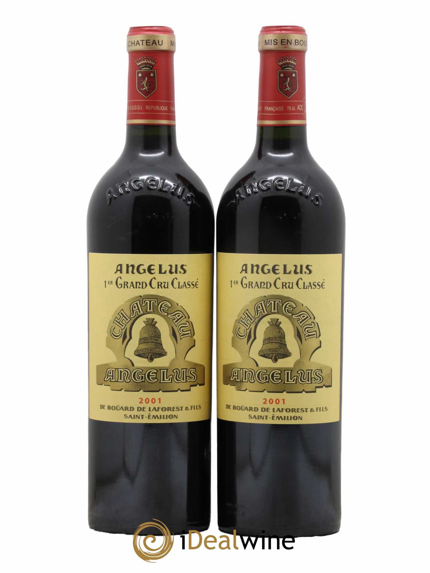Château Angélus 1er Grand Cru Classé A  2001 - Lot de 2 Bouteilles