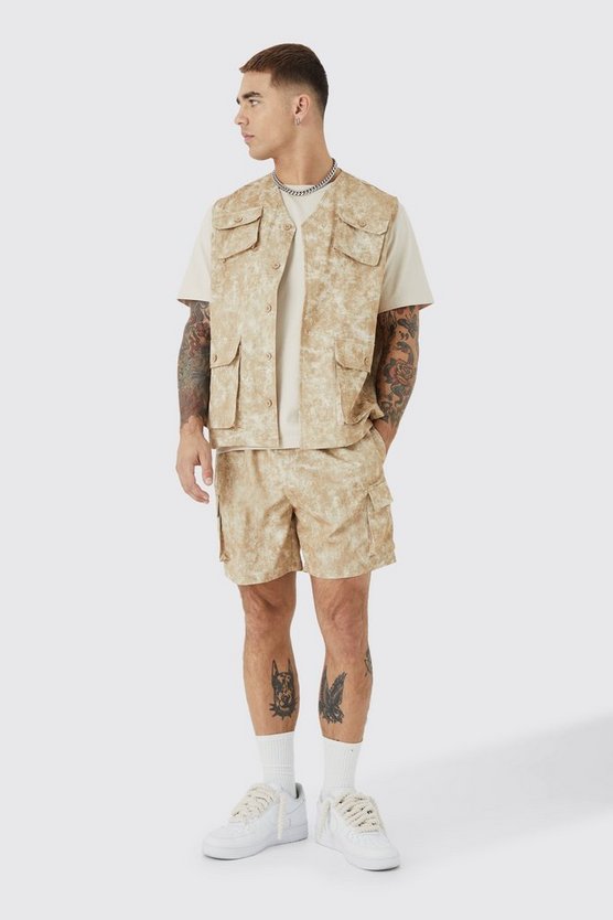 Cargo-Shorts mit elastischem Bund