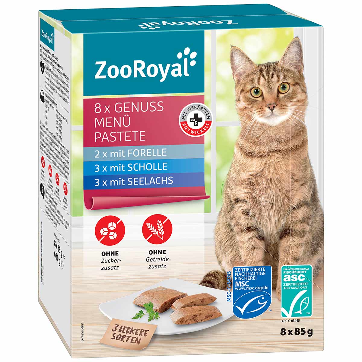ZooRoyal Multipack Genuss Pastete Fisch 8x85g kaufen
