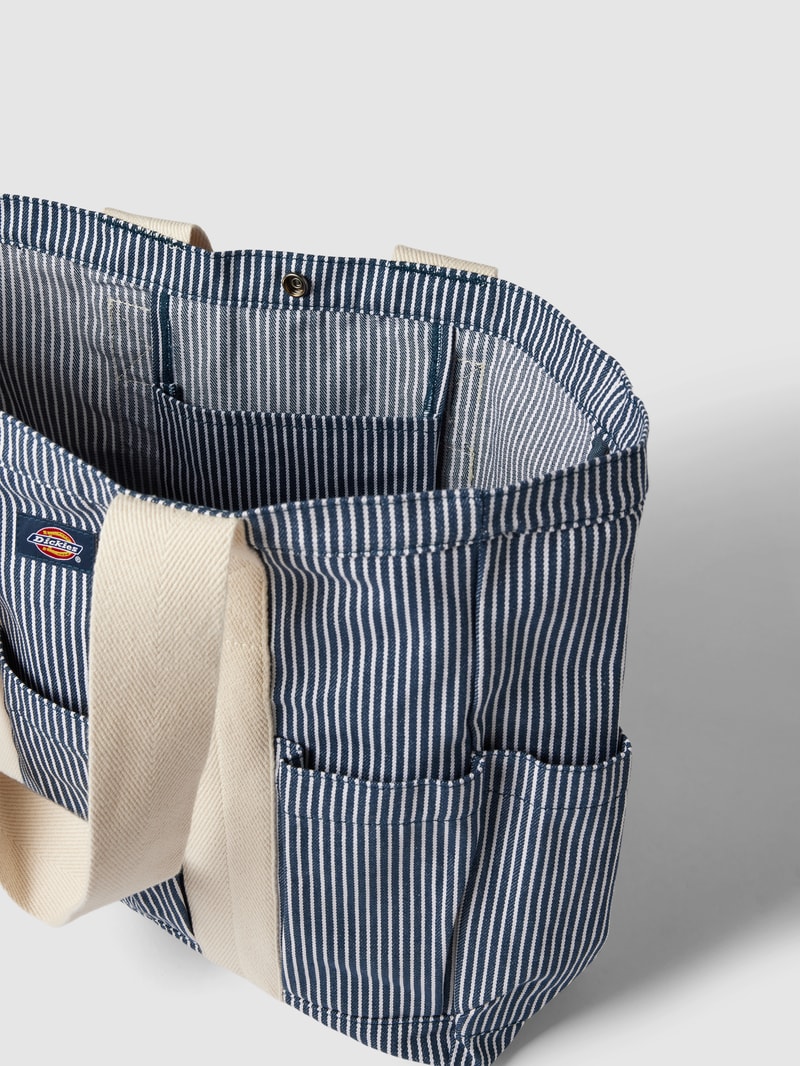 Shopper mit Streifenmuster Modell 'HICKORY' in hellblau