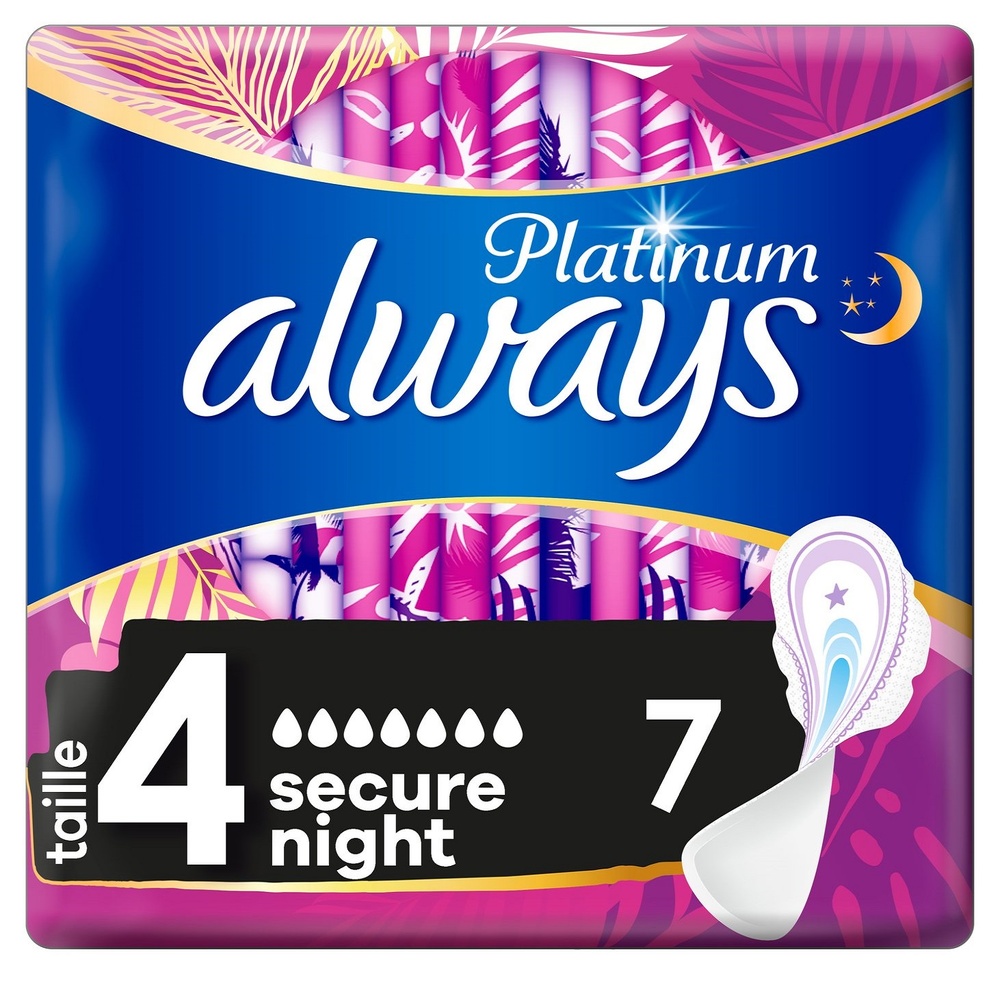 always Always Platinum Secure Night (taille 4)Serviette Hygiénique Serviettes Hygiéniques