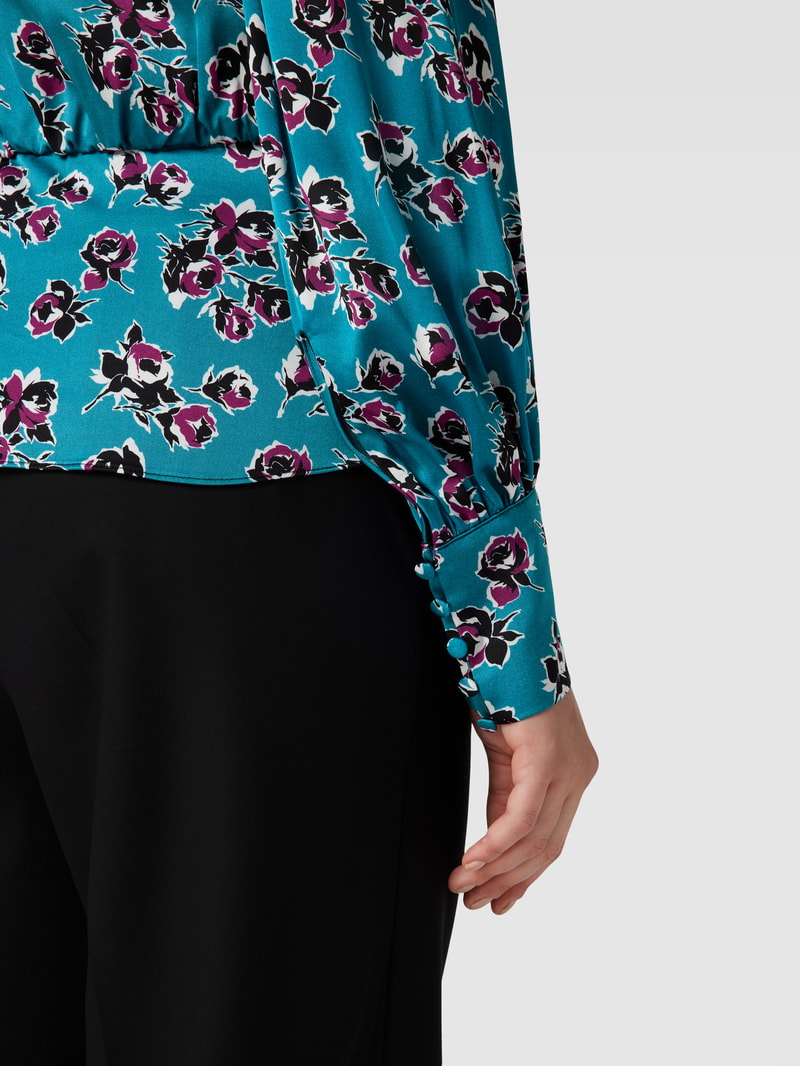 Bluse mit Allover-Print in pink