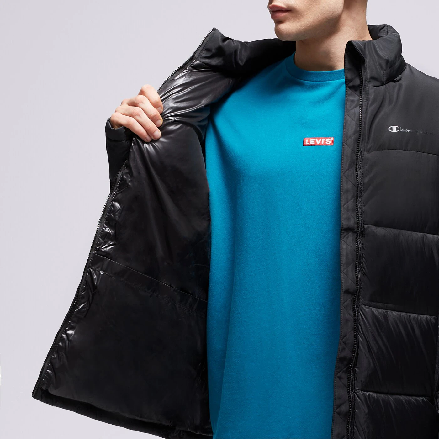 CHAMPION DAUNENJACKE JACKET Schwarz