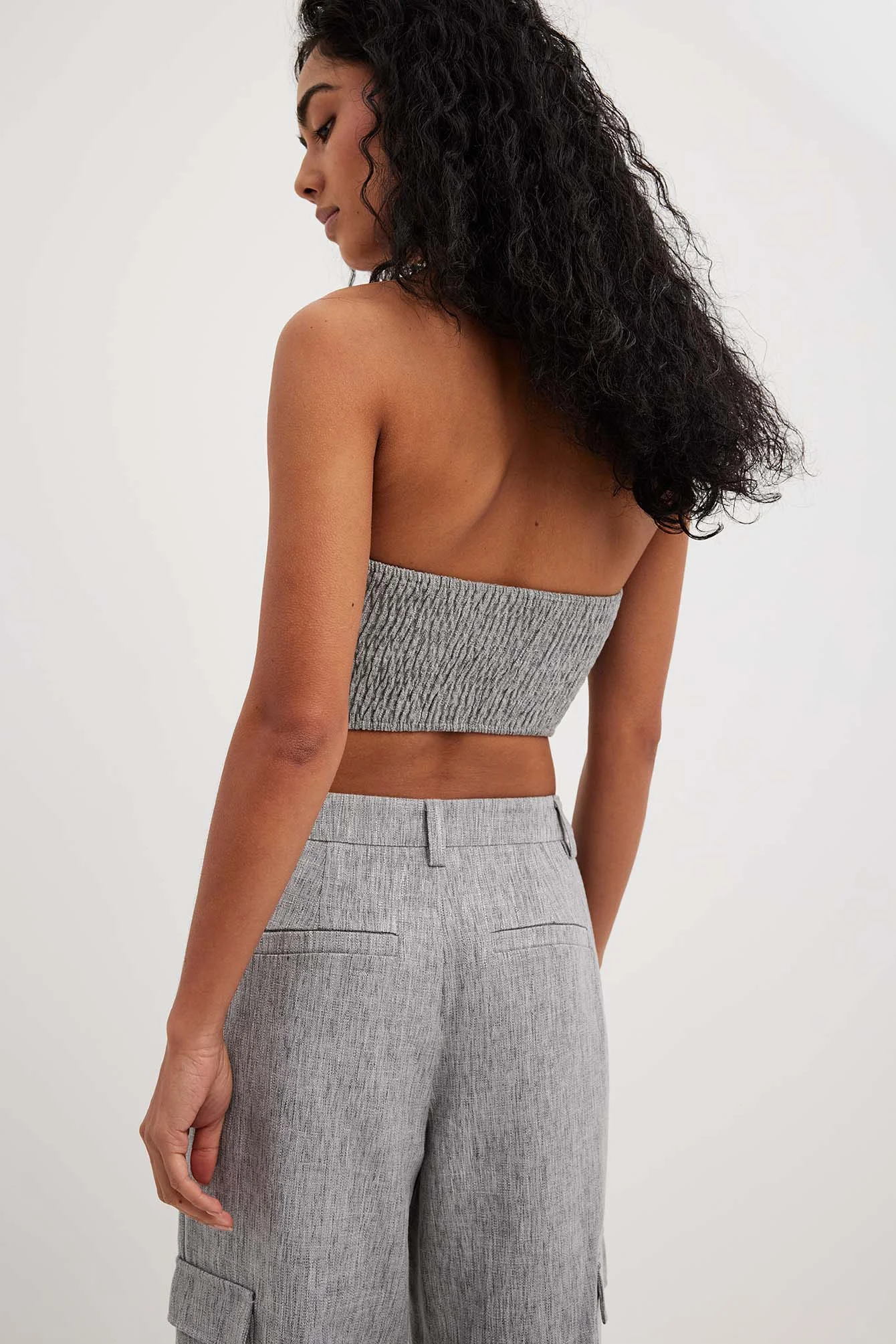 Tailored Korsett-Top mit gesmoktem Rücken