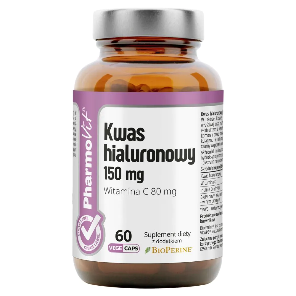 PharmoVit Clean Label kapsule hijaluronske kiseline 150 mg