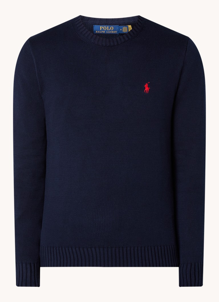 Πουλόβερ Ralph Lauren με χοντρό πλεκτό ύφασμα και κέντημα λογότυπου