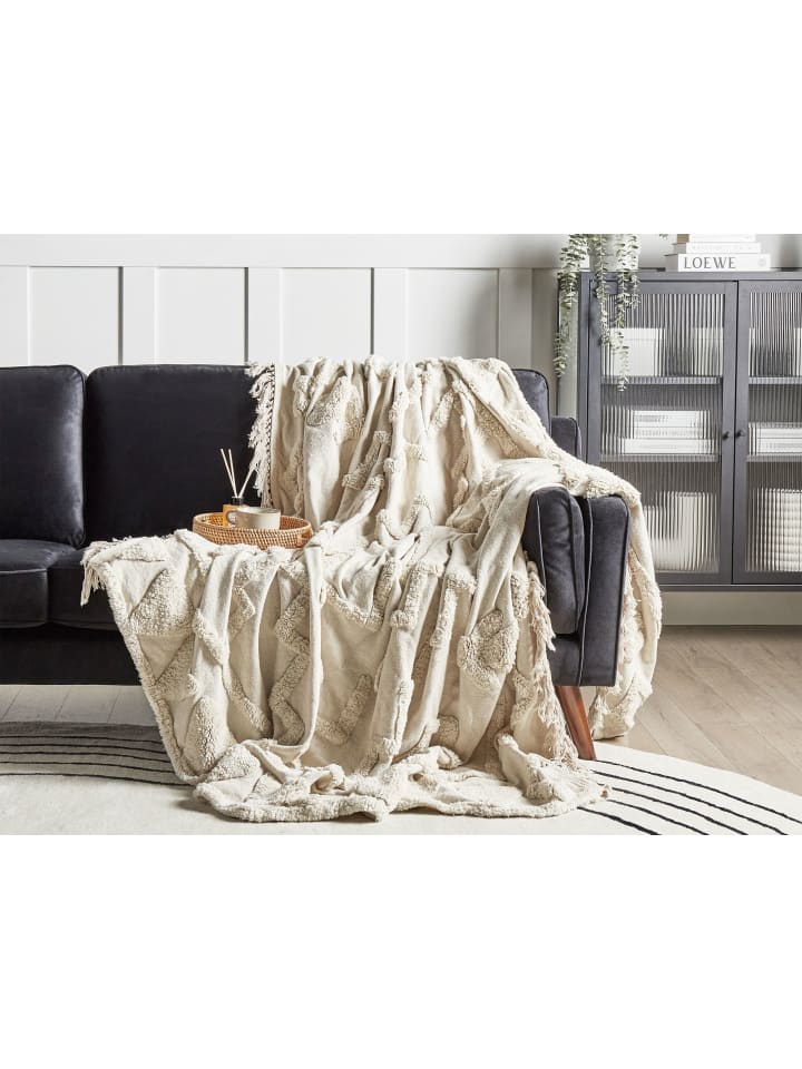 Beliani Kuscheldecke CHACK in Beige - (W) 220 x (H) 1 x (L) 240 cm günstig kaufen onesize
