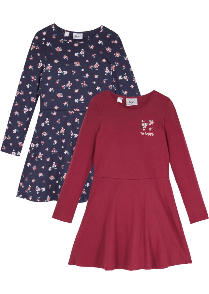 Mädchen Jerseykleid (2er-Pack)