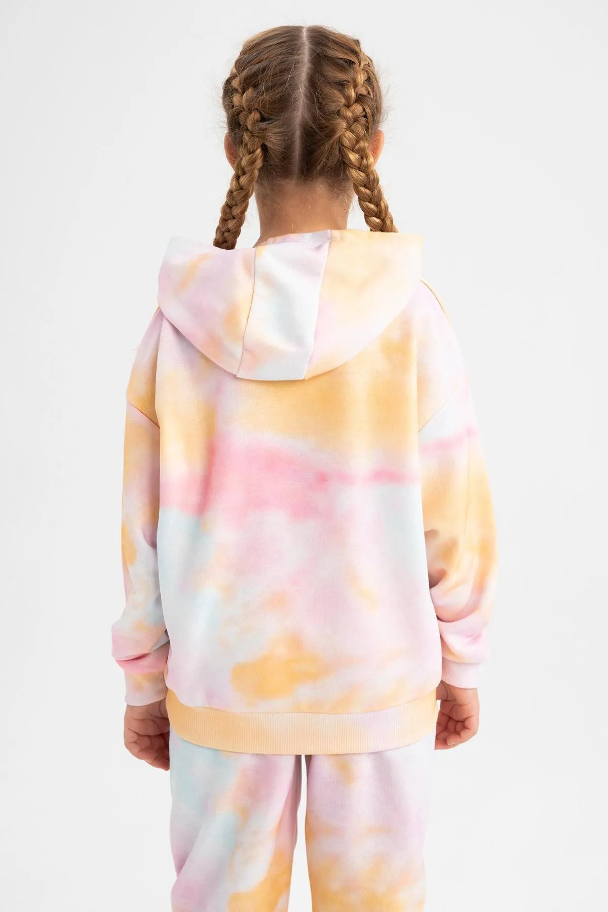 DeFacto  Dickes Mädchen-Sweatshirt mit Kapuze und Blumenmuster Z4170a623sp