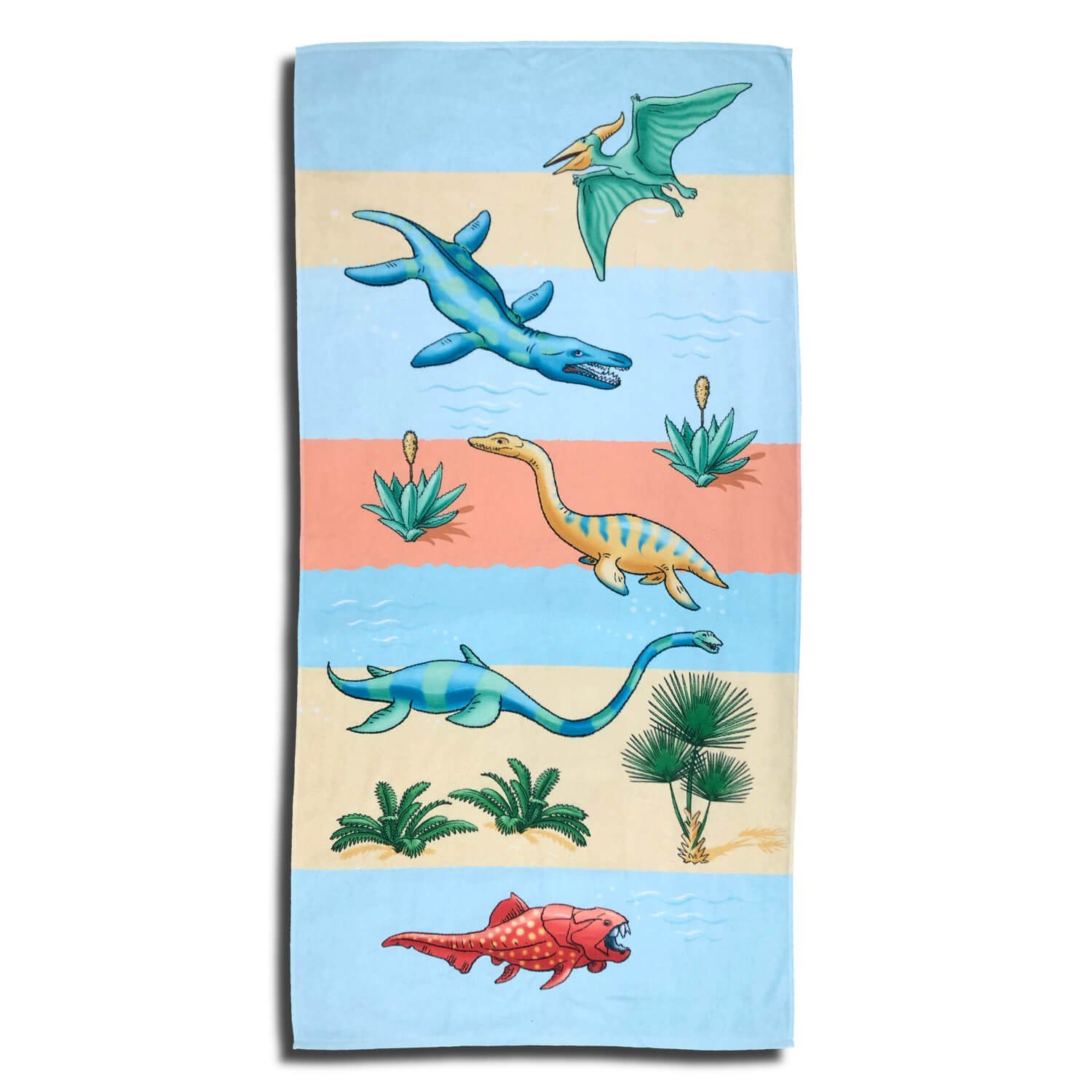ESPiCO Strandtuch Dino Urzeit, Frottee-Velour (1-St), Dinosaurier, Flugsaurier, Fischsaurier