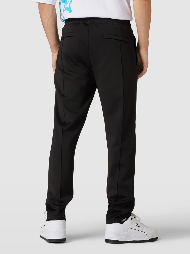 Sweatpants mit Label-Stitching Modell 'BLA' in schwarz