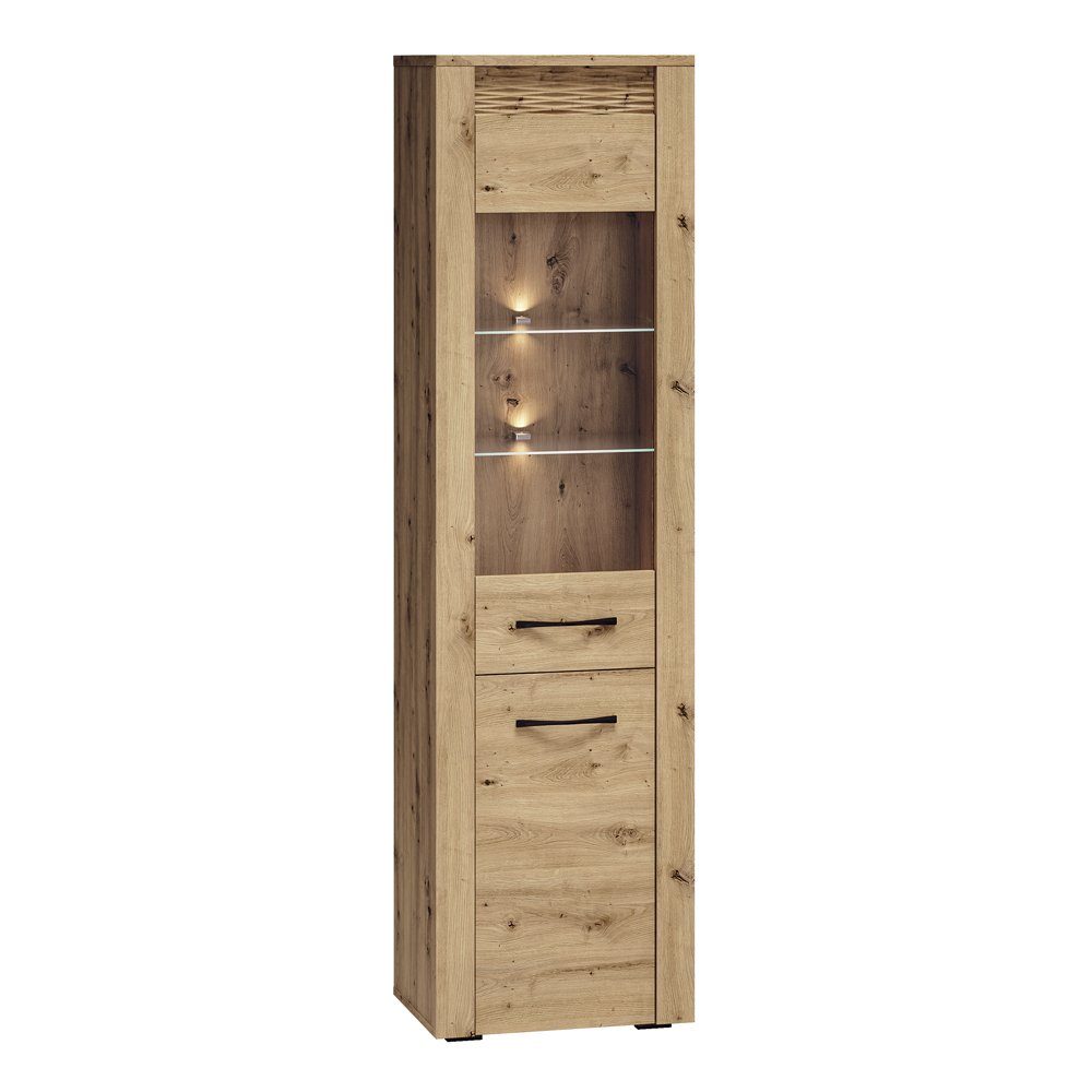 Lomadox Wohnwand ARTA-131, (4-St., 4-tlg), Artisan Eiche Nb. 325/200/40 cm