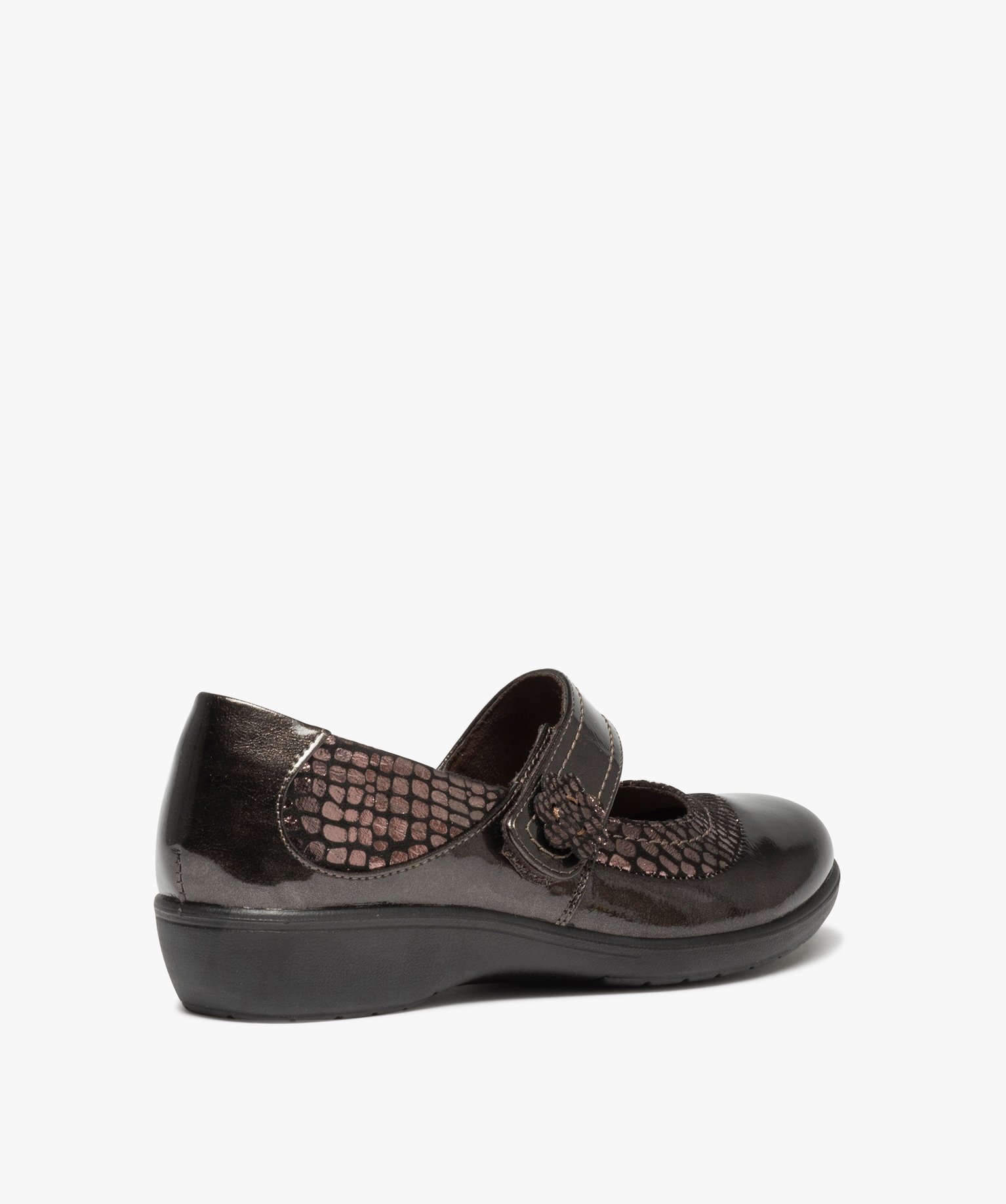 Chaussures confort femme en matière scintillante bronze | GEMO