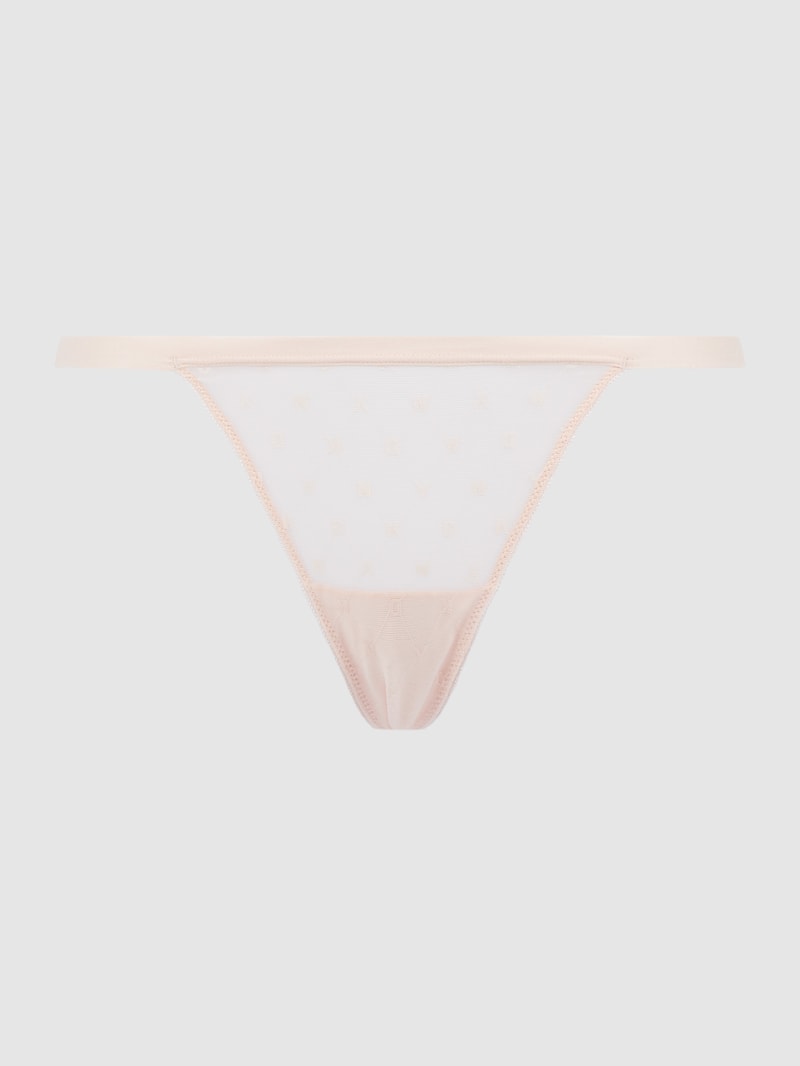 String aus Mesh in hellrosa