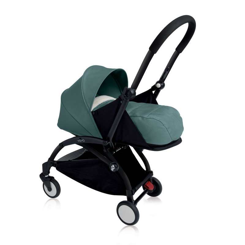 poussette Yoyo2 châssis noir et assise 0+ aqua Babyzen