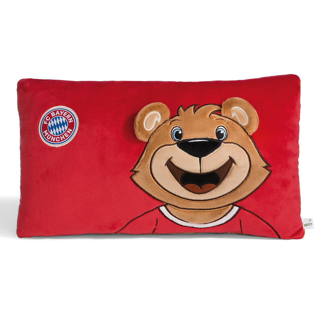 Kissen FC BAYERN MÜNCHEN Bär Berni 43x25cm GREEN