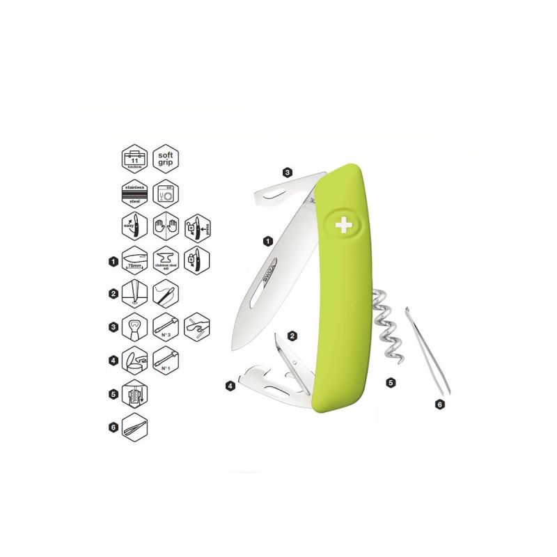 Swiza D03 Moss, Schweizer Taschenmesser made in Swiss