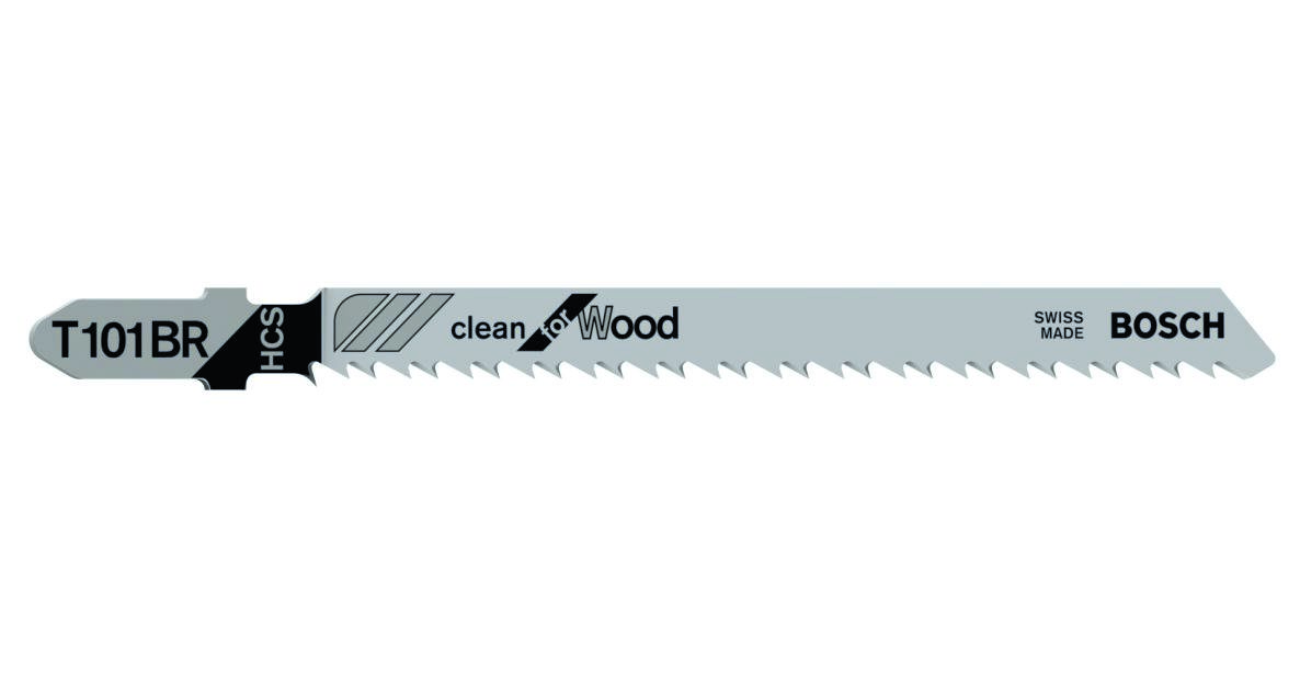 Bosch Blå Tillbehör 2608630014 T101BR Sticksågsblad T-skaft Per 5 Trä