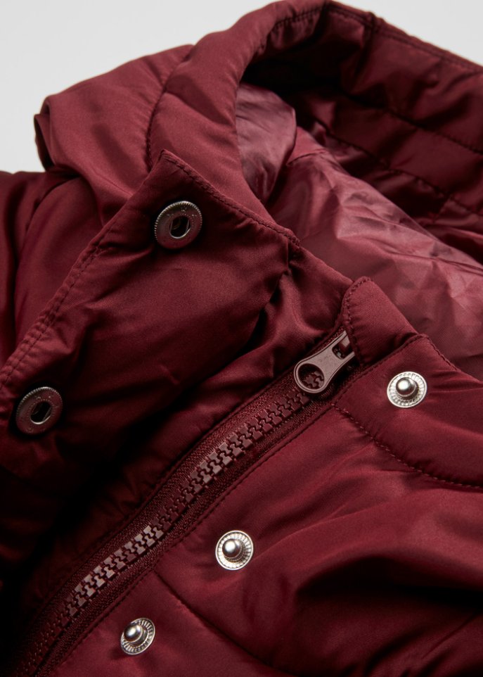 Verkürzte Steppjacke mit Kapuze und Taillenregulierung