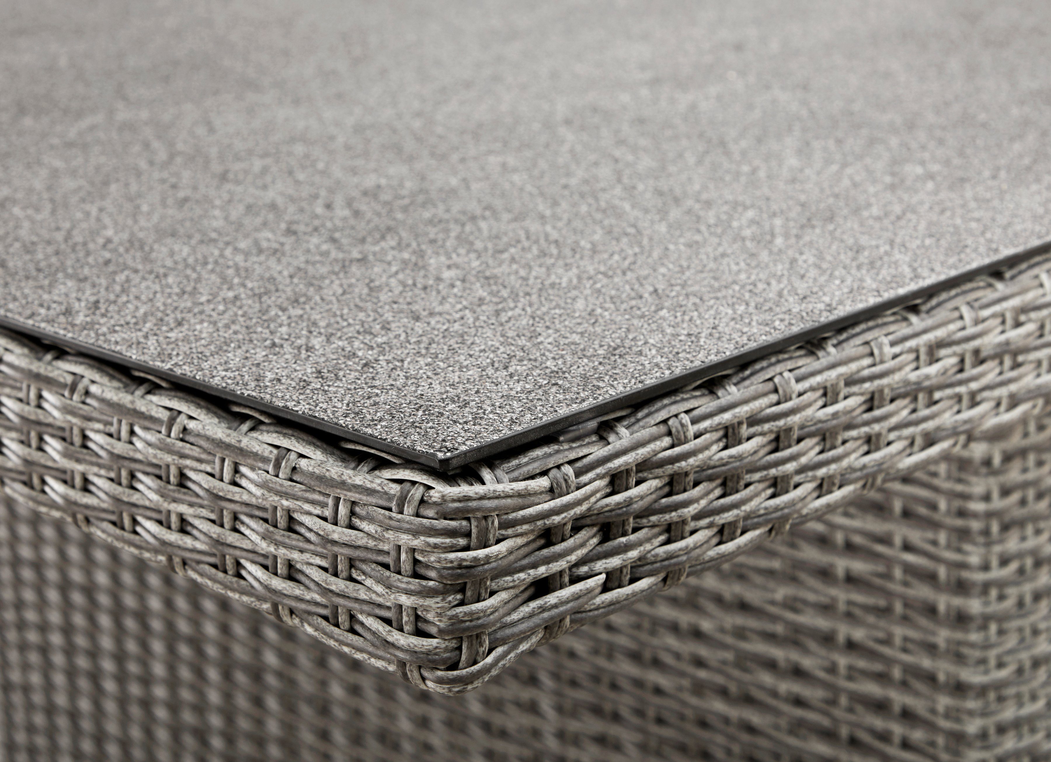 KONIFERA Garten-Essgruppe Brisbane, (17-tlg., inkl. Auflagen, Alu+Polyrattan), 8 Sessel, 1 Tisch 225x100x75 cm