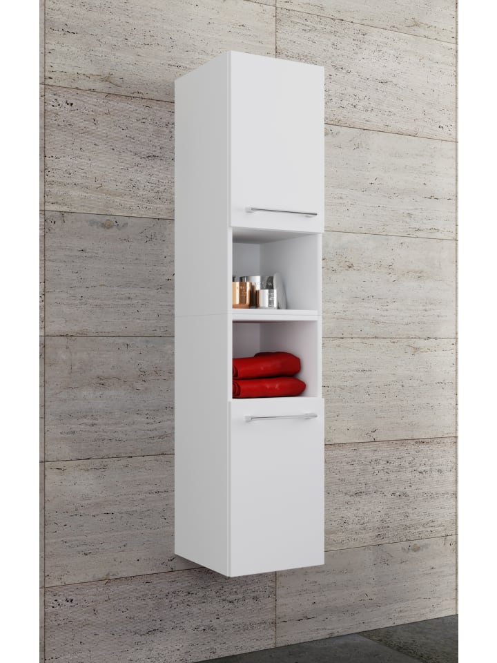 VCM  Holz Badmöbel Bad Hochschrank Badschrank Badinos in Weiß günstig kaufen onesize