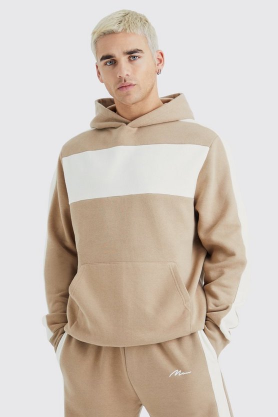 Colour Block Tape Hoodie