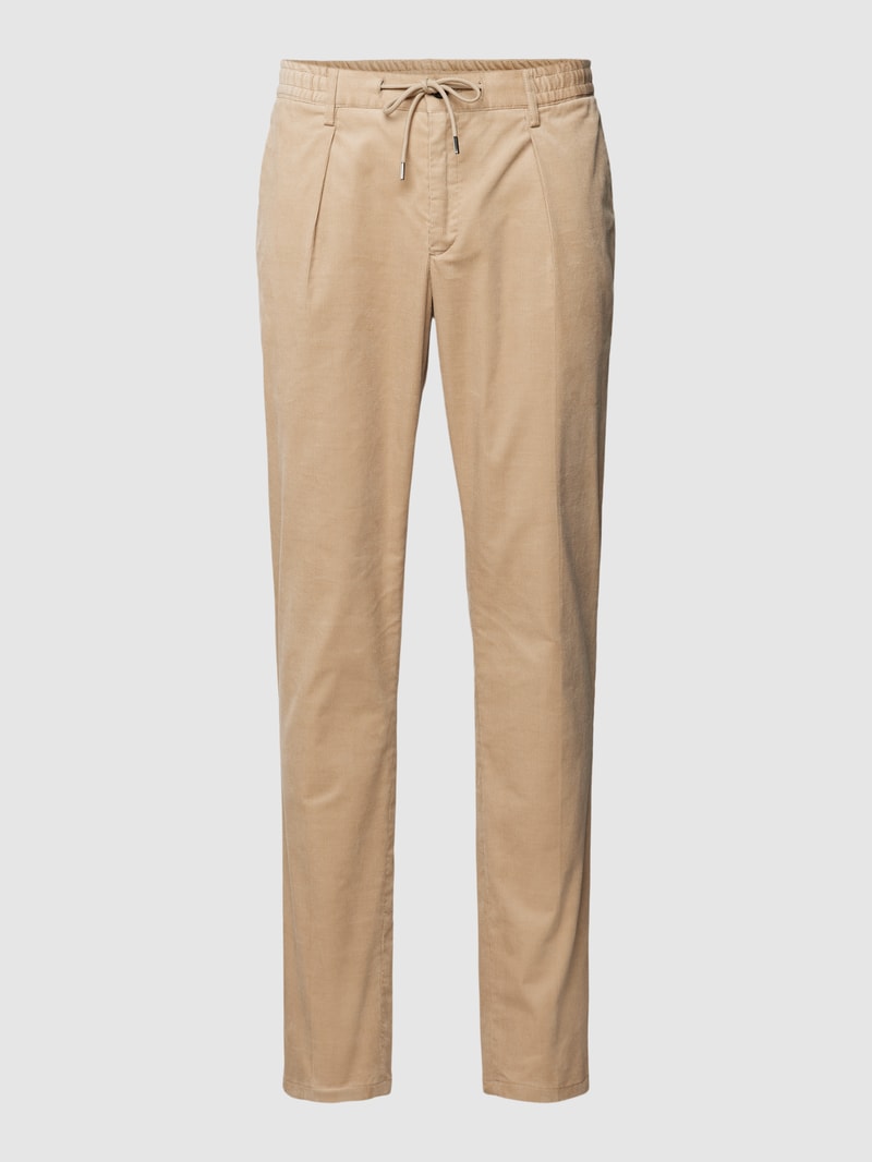 Chino mit Paspeltaschen in mittelbraun